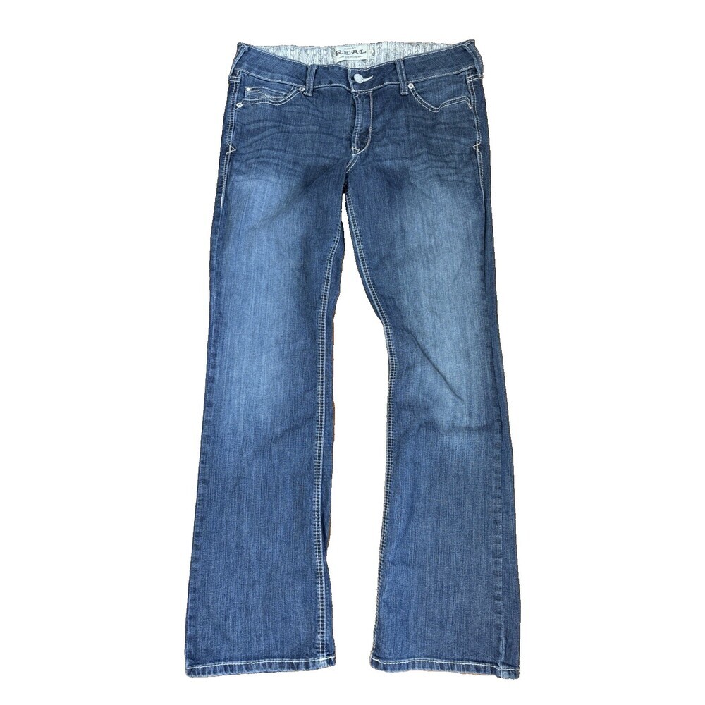 Ariat REAL Shayla Boot Jeans Women Sz 32R 32x32 Blue Stretch Denim